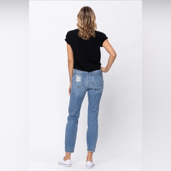 JUDY BLUE Distressed Destroyed Destructed Denim Boyfriend Jeans Size 20W NWT - Picture 4 of 6